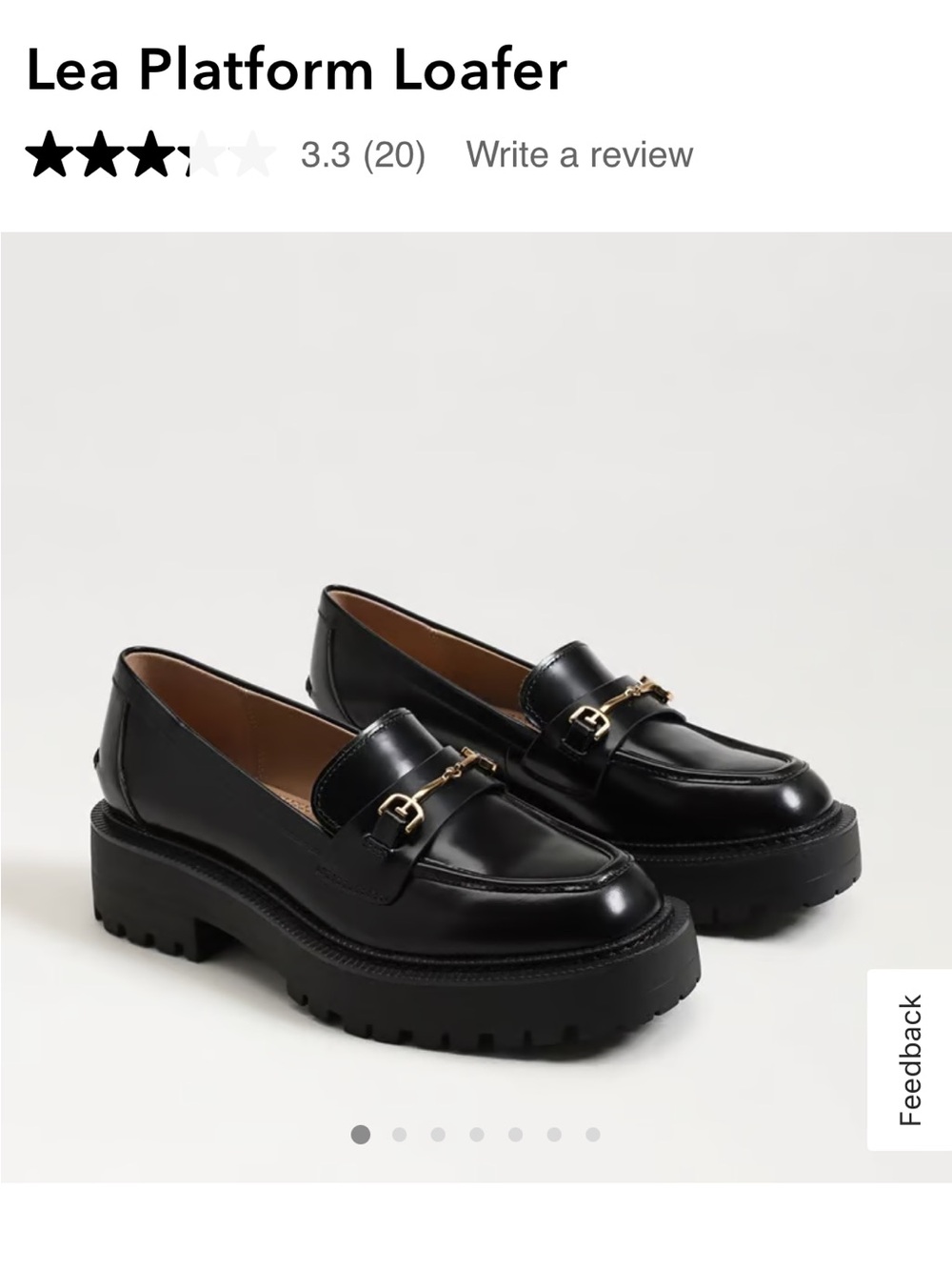 Sam Edelman Black Lea Platform Loafers with Gold Bit